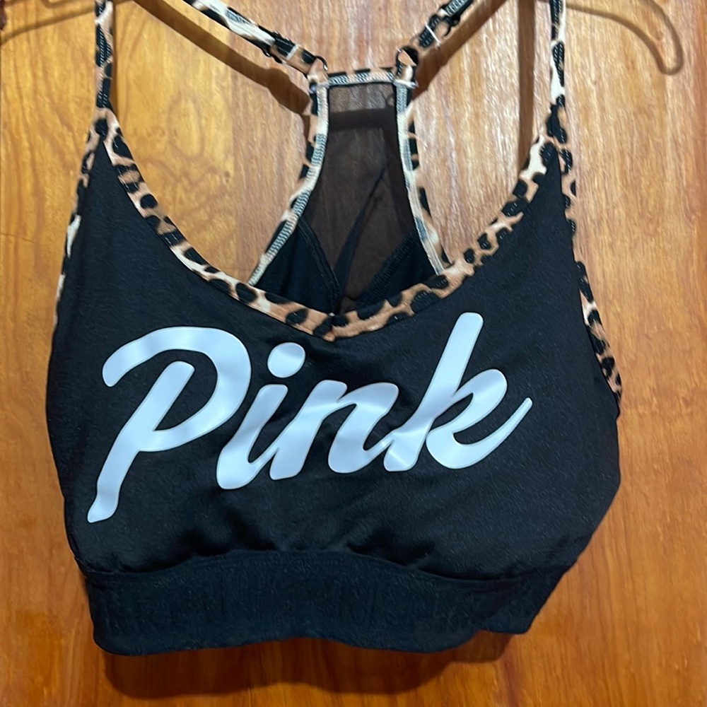 Pink Sports bra-lightly lined